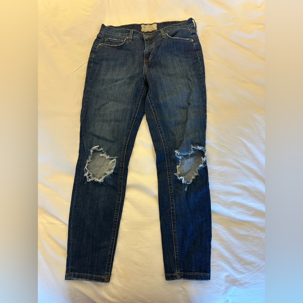 Free People Skinny Distressed Jeans
